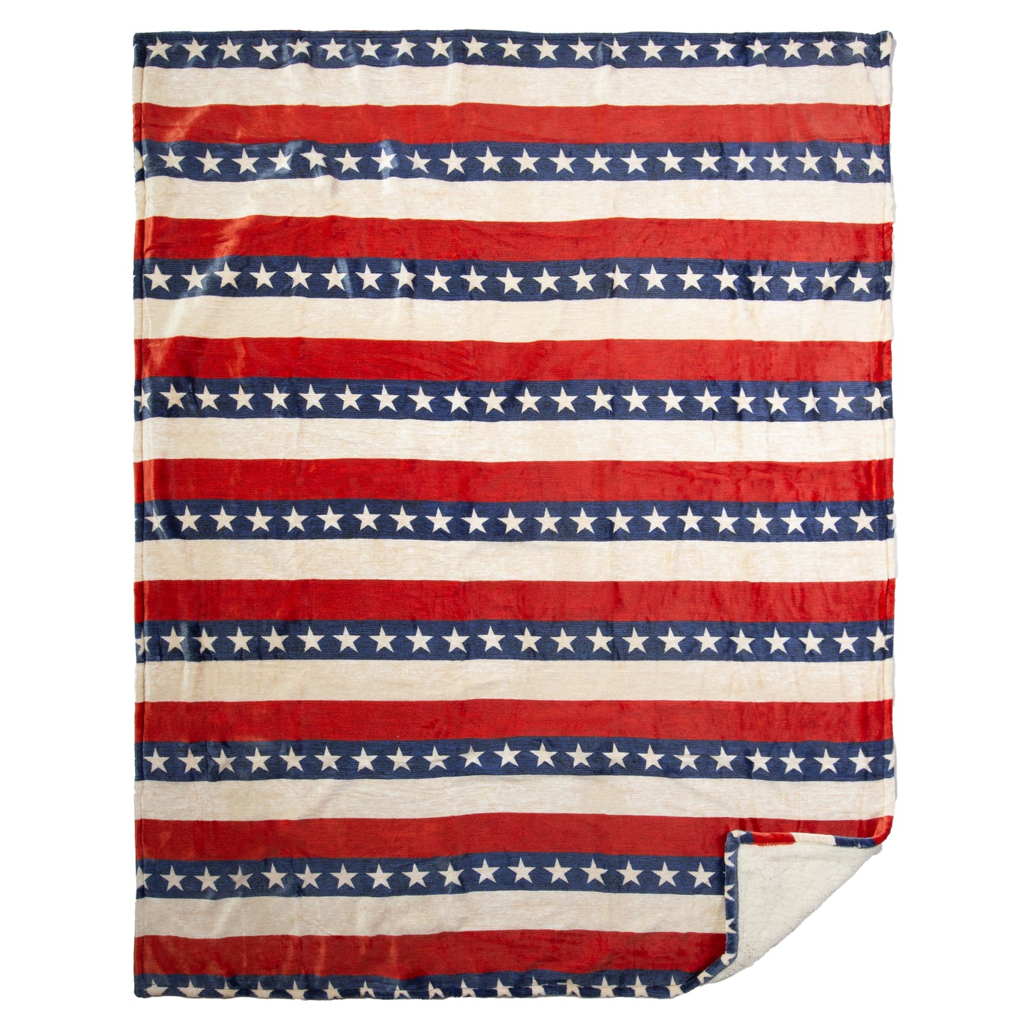 Americana Plush Sherpa Throw