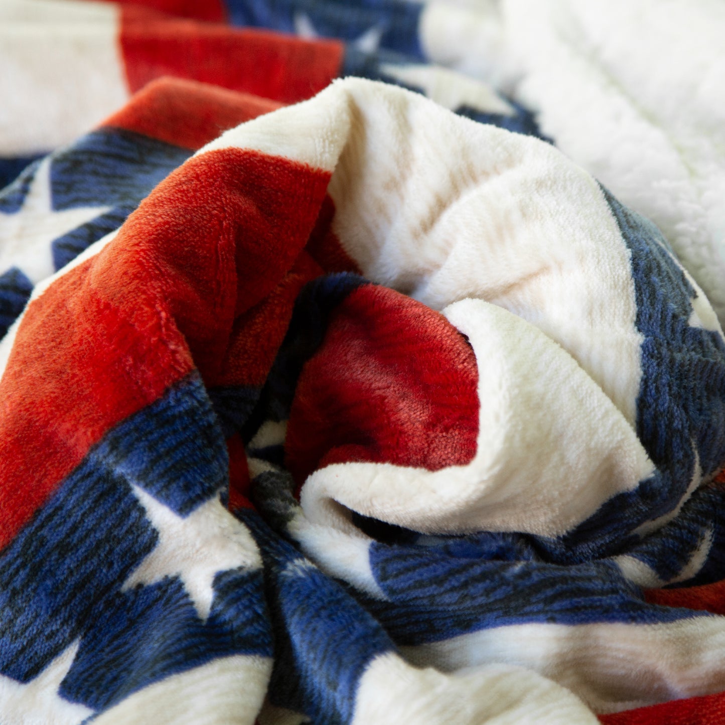 Americana Plush Sherpa Throw