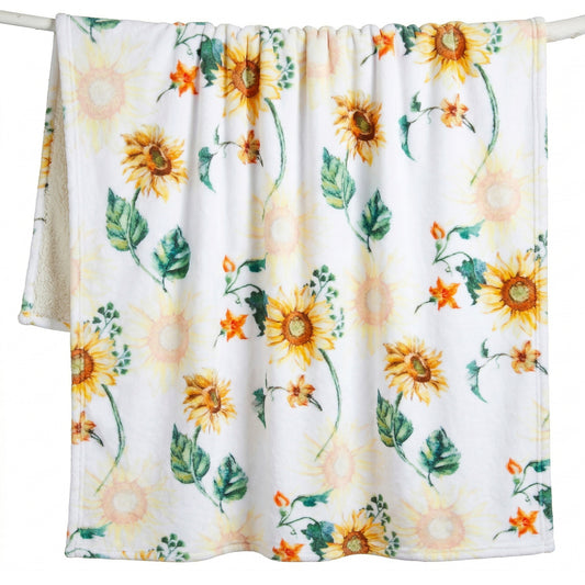 Sunflower Plush Sherpa Throw