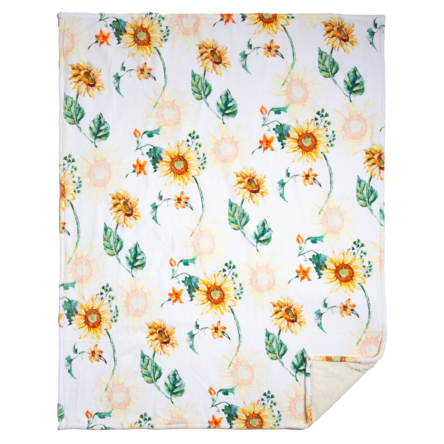 Sunflower Plush Sherpa Throw