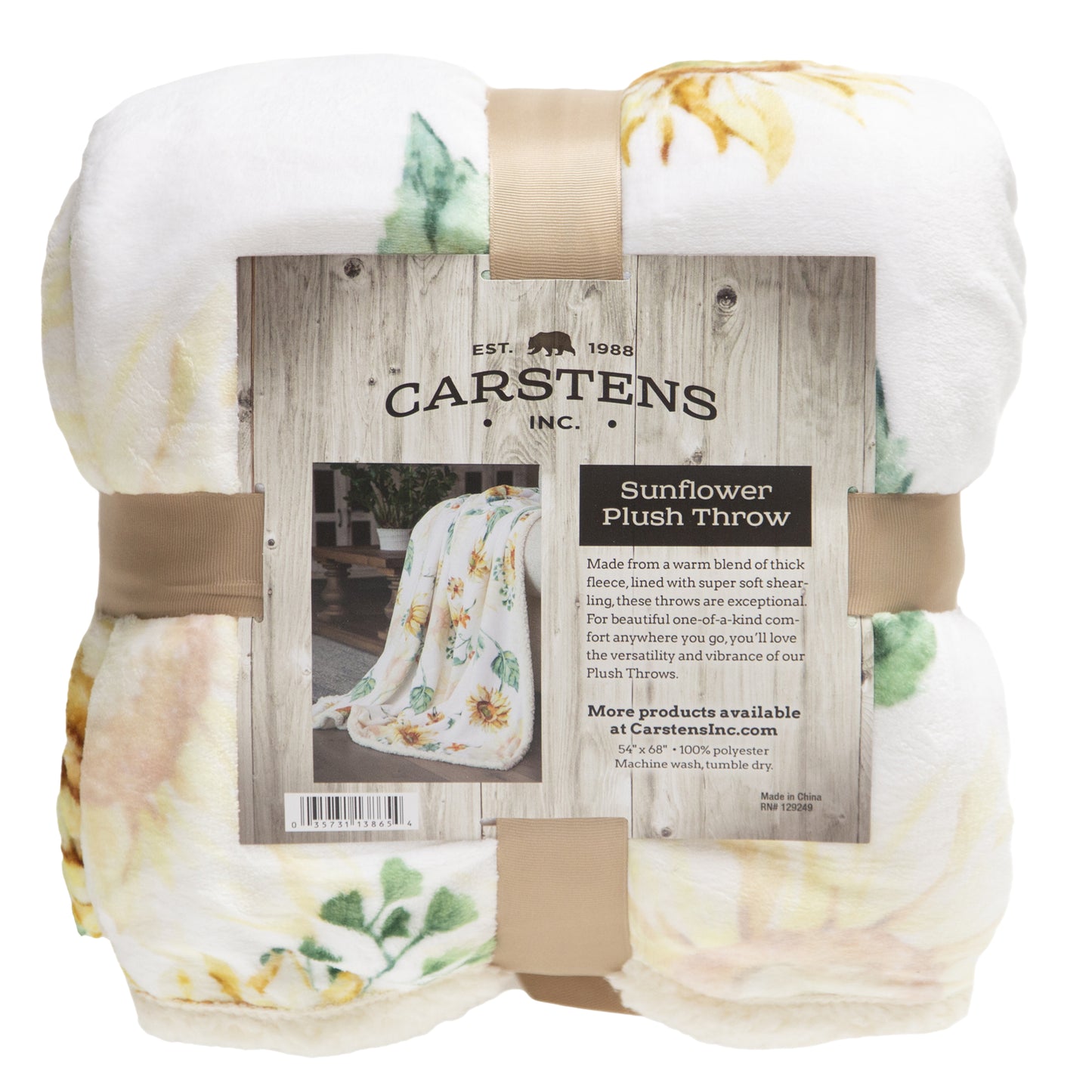 Sunflower Plush Sherpa Throw