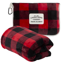 Load image into Gallery viewer, Red Lumberjack Travel Blanket