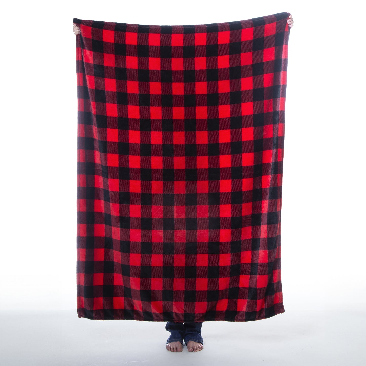 Red Lumberjack Travel Blanket