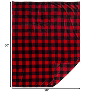 Red Lumberjack Travel Blanket