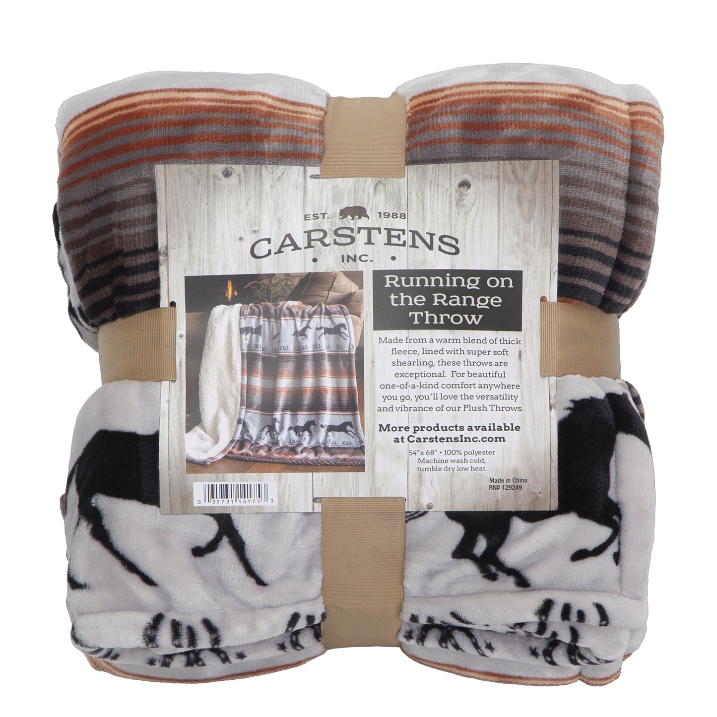 Running on the Range Plush Sherpa Throw