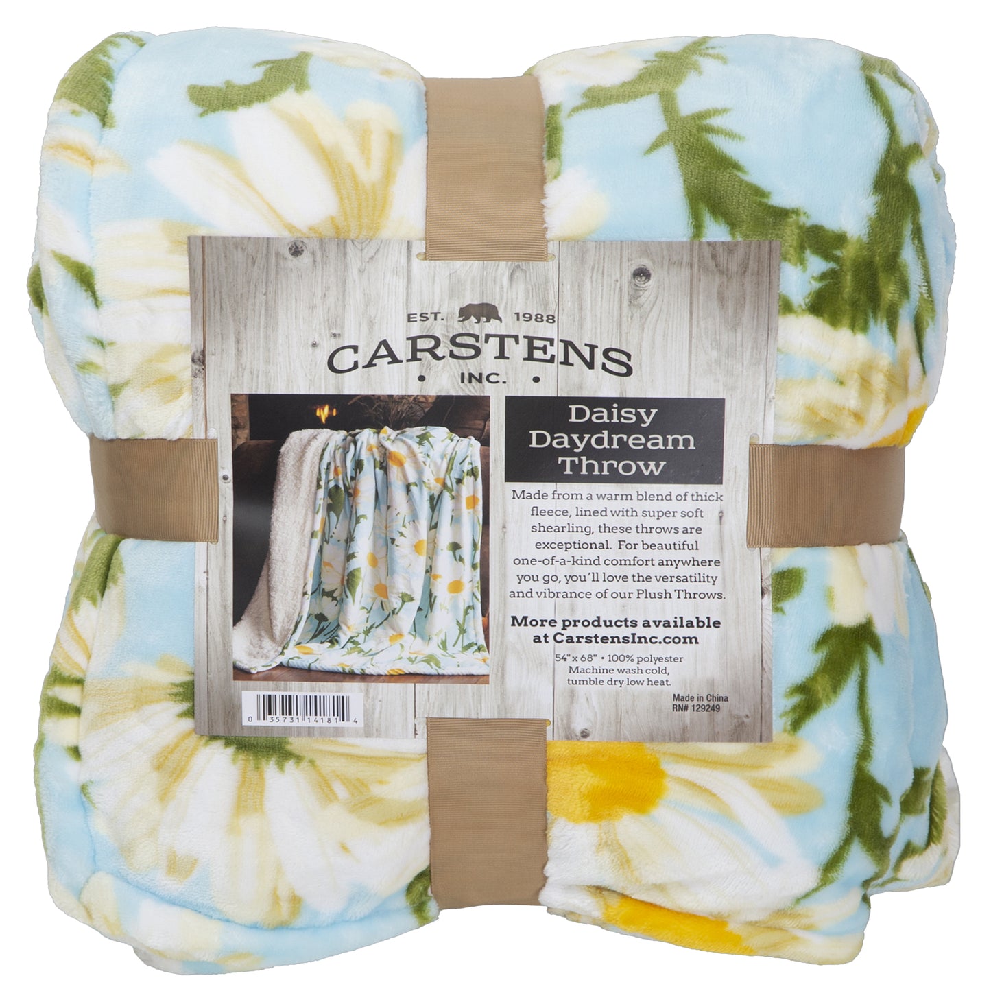 Daisy Daydream Plush Sherpa Throw