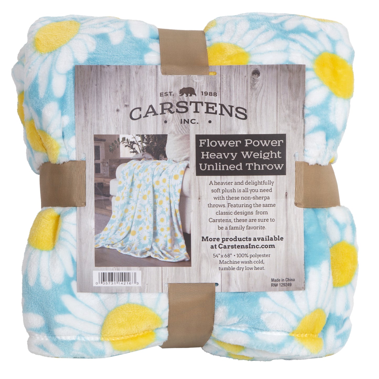 Flower Power Heavy Plush Throw