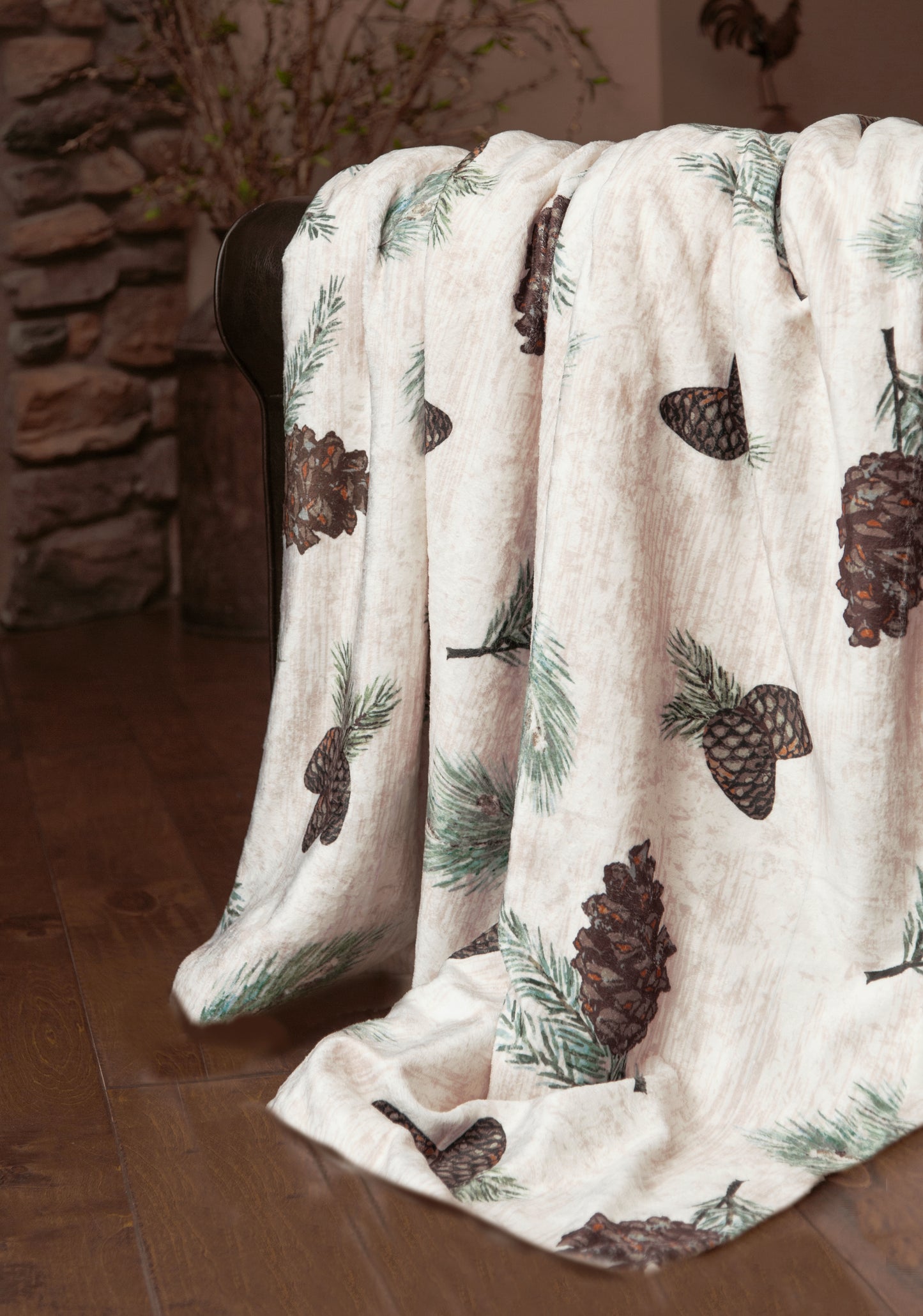 Pine Heavy Plush Throw