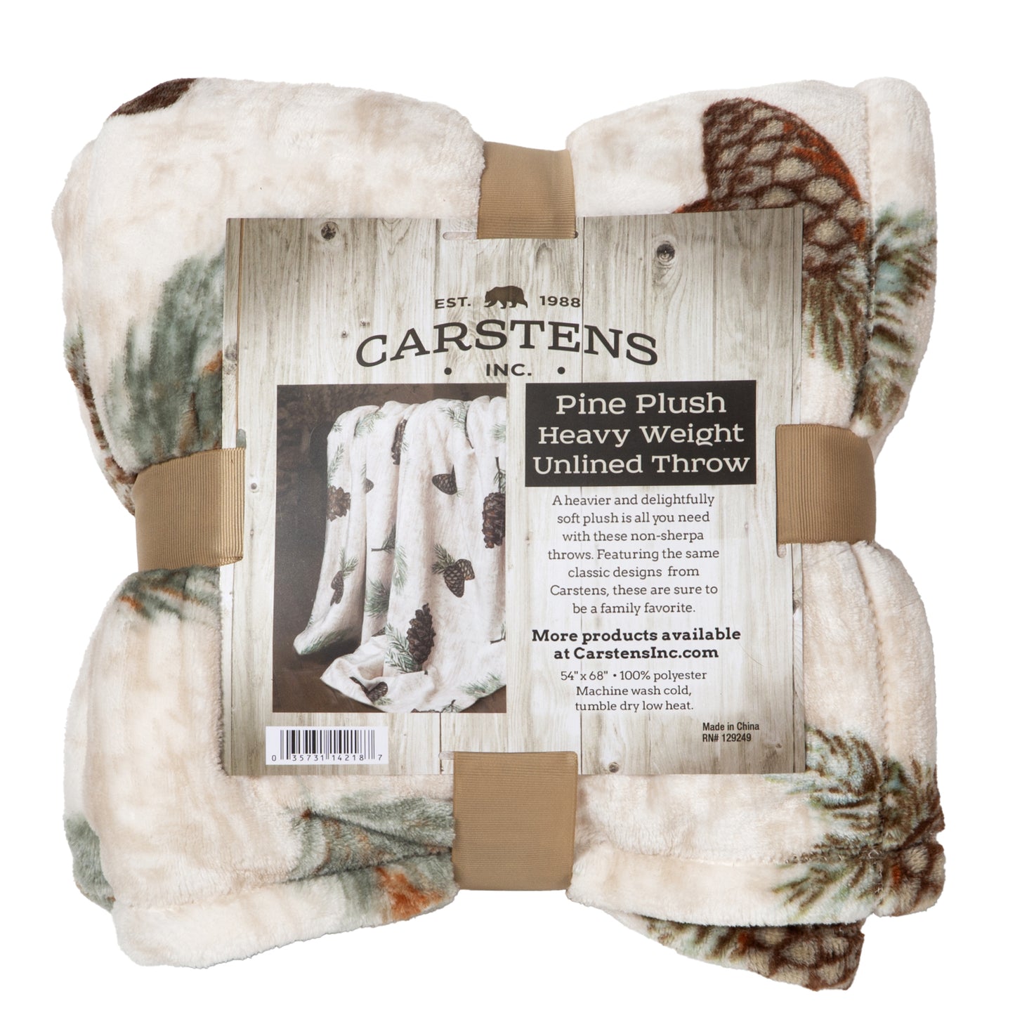 Pine Heavy Plush Throw