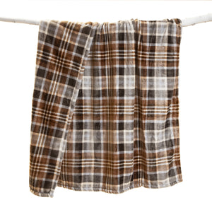 Autumn Plaid Heavy Plush Throw