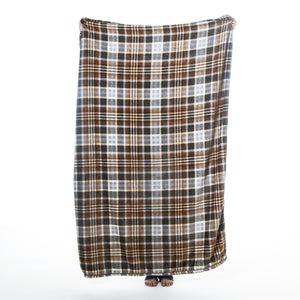 Autumn Plaid Heavy Plush Throw