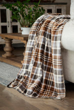 Load image into Gallery viewer, Autumn Plaid Heavy Plush Throw