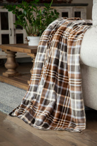 Autumn Plaid Heavy Plush Throw