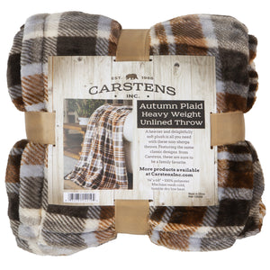 Autumn Plaid Heavy Plush Throw