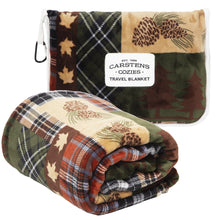 Load image into Gallery viewer, Tree Plaid Travel Blanket