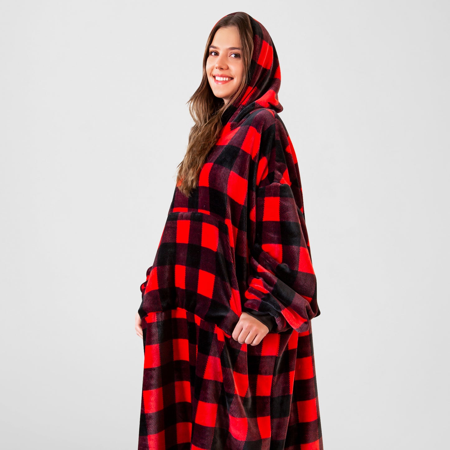 Lumberjack Red Hooded Blanket