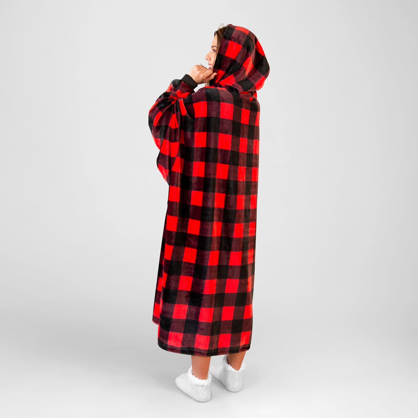 Lumberjack Red Hooded Blanket