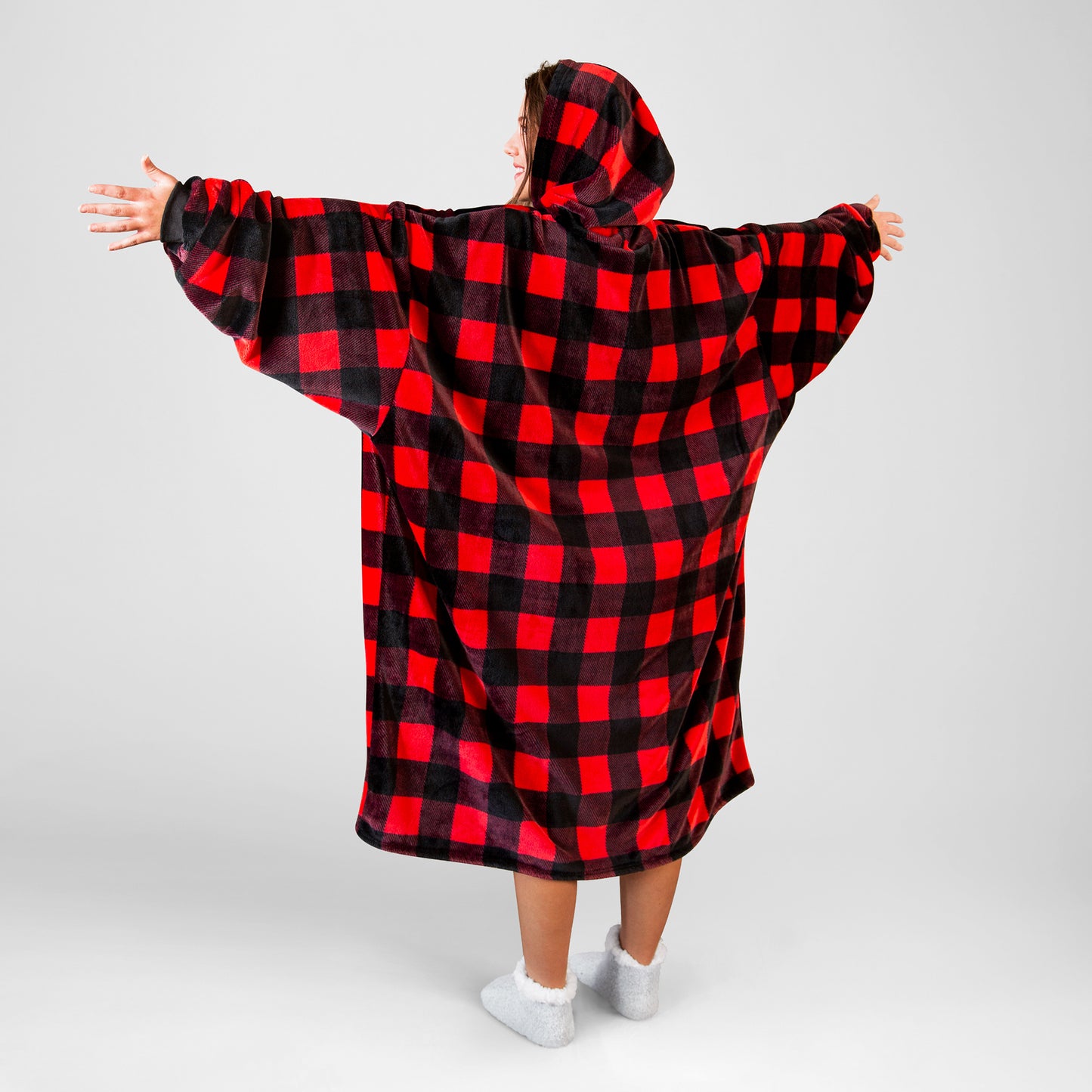 Lumberjack Red Hooded Blanket