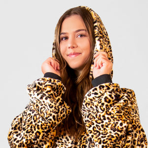 Leopard Hooded Blanket