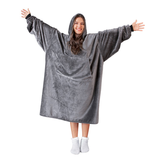 Perfect Grey Hooded Blanket