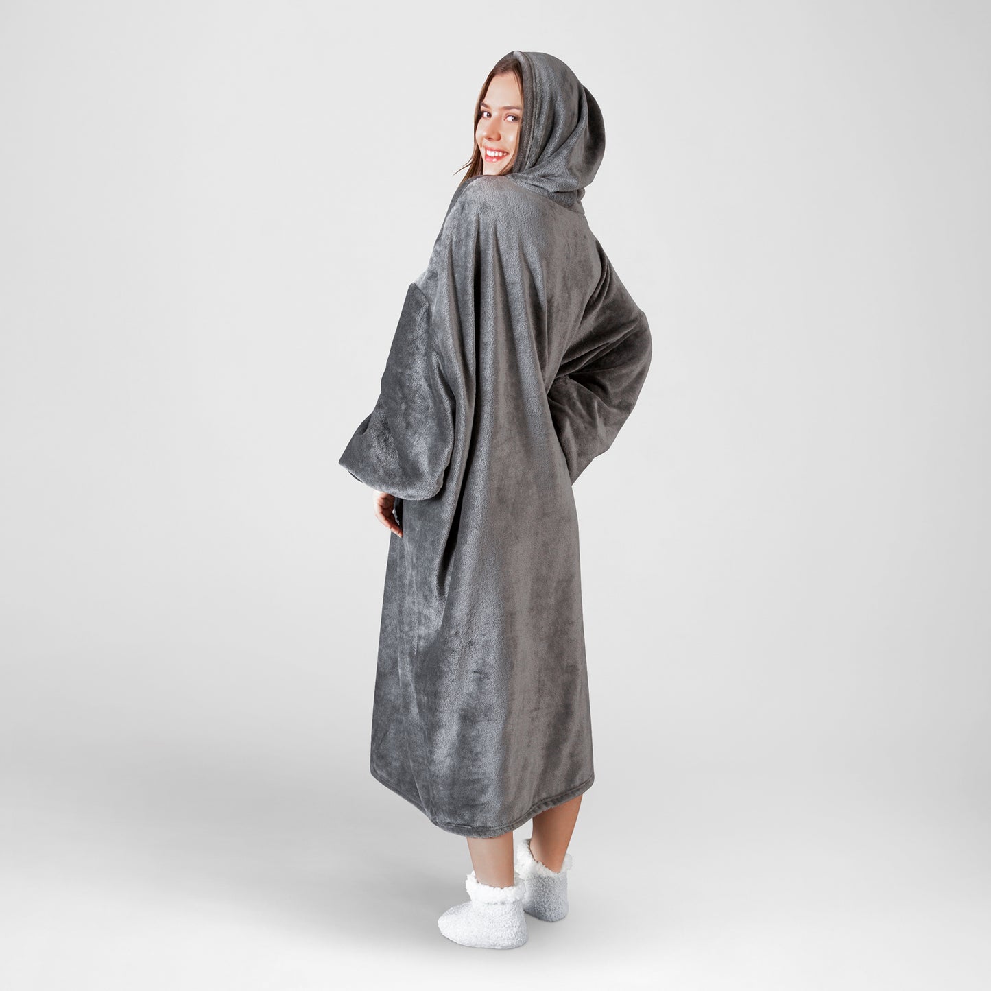 Perfect Grey Hooded Blanket