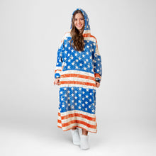 Load image into Gallery viewer, Stars and Stripes Hooded Blanket