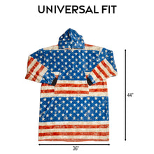 Load image into Gallery viewer, Stars and Stripes Hooded Blanket