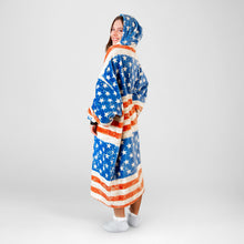 Load image into Gallery viewer, Stars and Stripes Hooded Blanket