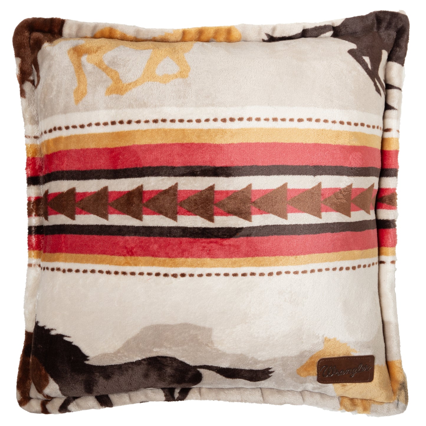 Wrangler® Running Horse Plush Sherpa Pillow