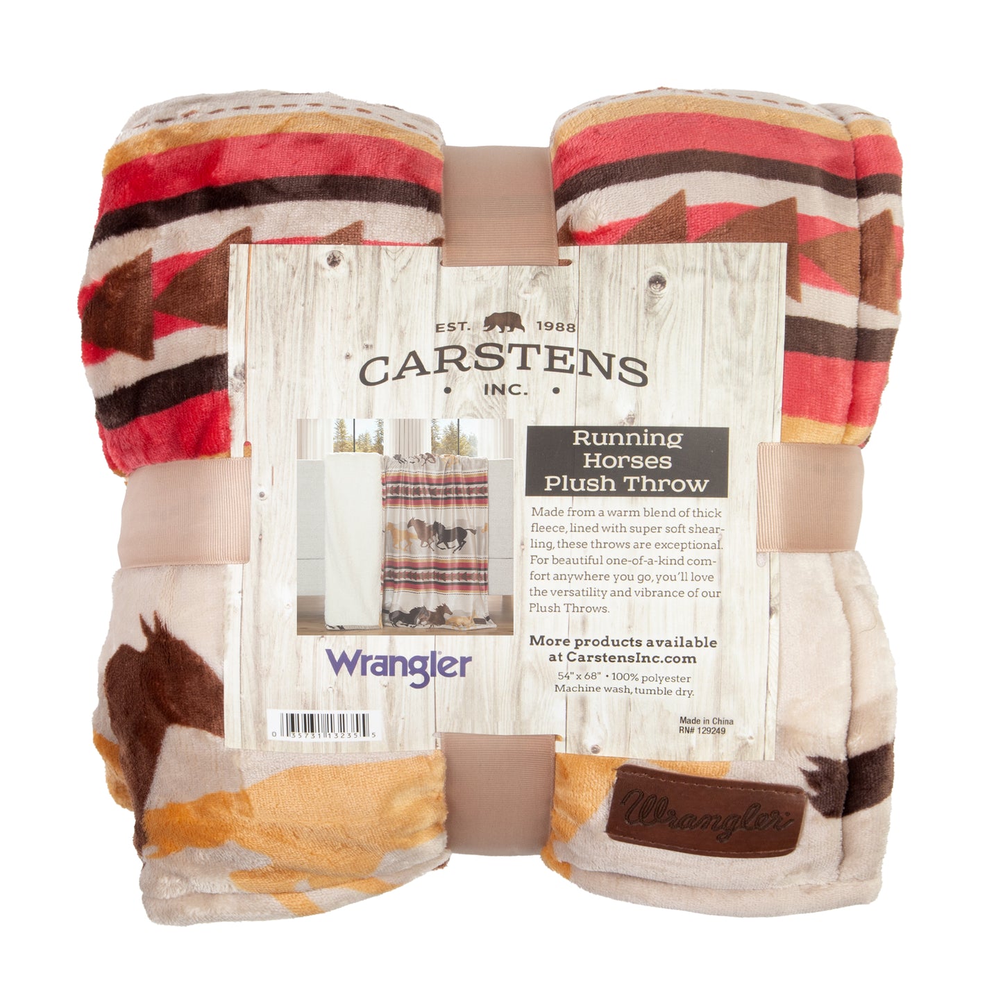 Wrangler® Running Horse Plush Sherpa Throw