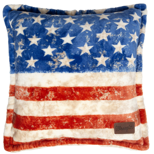 Wrangler® Stars & Stripes Plush Sherpa Pillow