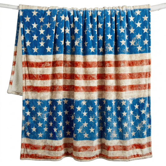 Wrangler® Stars & Stripes Plush Sherpa Throw