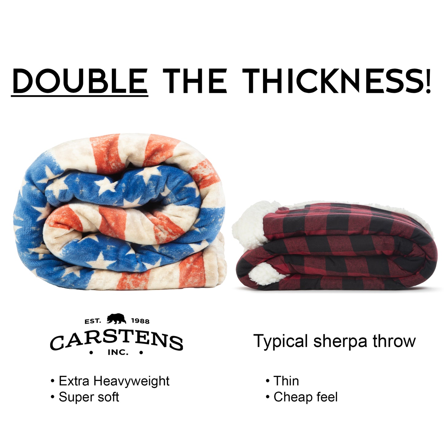 Wrangler® Stars & Stripes Plush Sherpa Throw