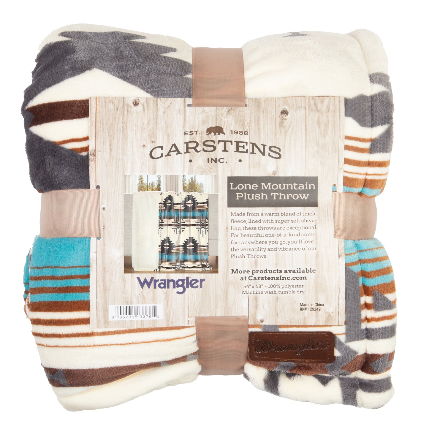 Wrangler® Lone Mountain Plush Sherpa Throw