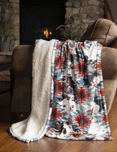 Load image into Gallery viewer, Wrangler® Southwest Cowhide Plush Sherpa Throw