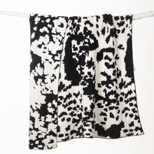 Load image into Gallery viewer, Wrangler Black &amp; White Cowhide Stretchy Throw Blanket