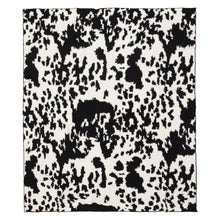 Load image into Gallery viewer, Wrangler Black &amp; White Cowhide Stretchy Throw Blanket