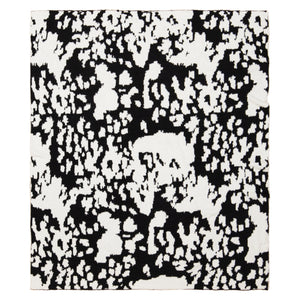 Wrangler Black & White Cowhide Stretchy Throw Blanket