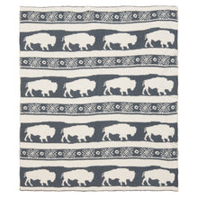 Load image into Gallery viewer, Wrangler Buffalo Slate Stretchy Throw Blanket