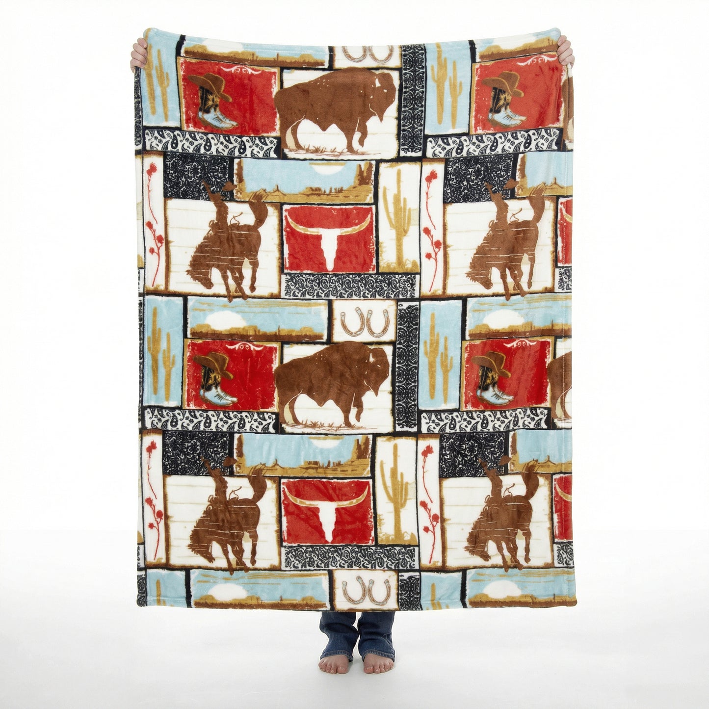 Wrangler Vintage Western Travel Blanket