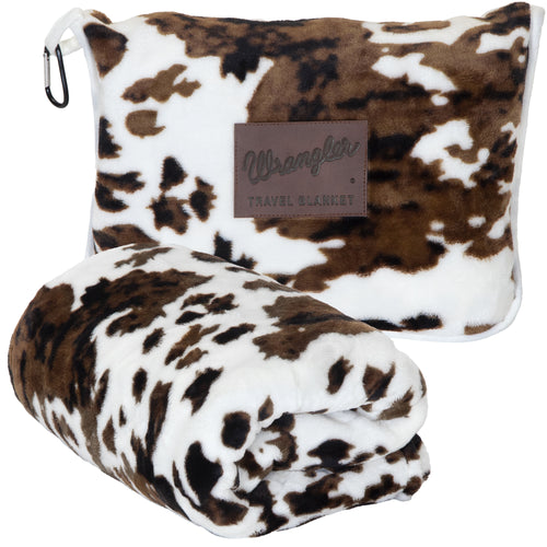 Wrangler Tri-Color Cowhide Travel Blanket