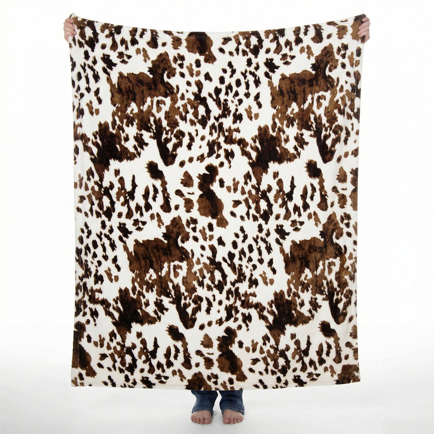 Wrangler Tri-Color Cowhide Travel Blanket