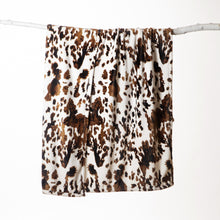 Load image into Gallery viewer, Wrangler Light Tri-Color Cowhide Heavy Plush Throw Blanket