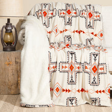 Load image into Gallery viewer, Wrangler Santa Fe Sun Plush Sherpa Throw Blanket