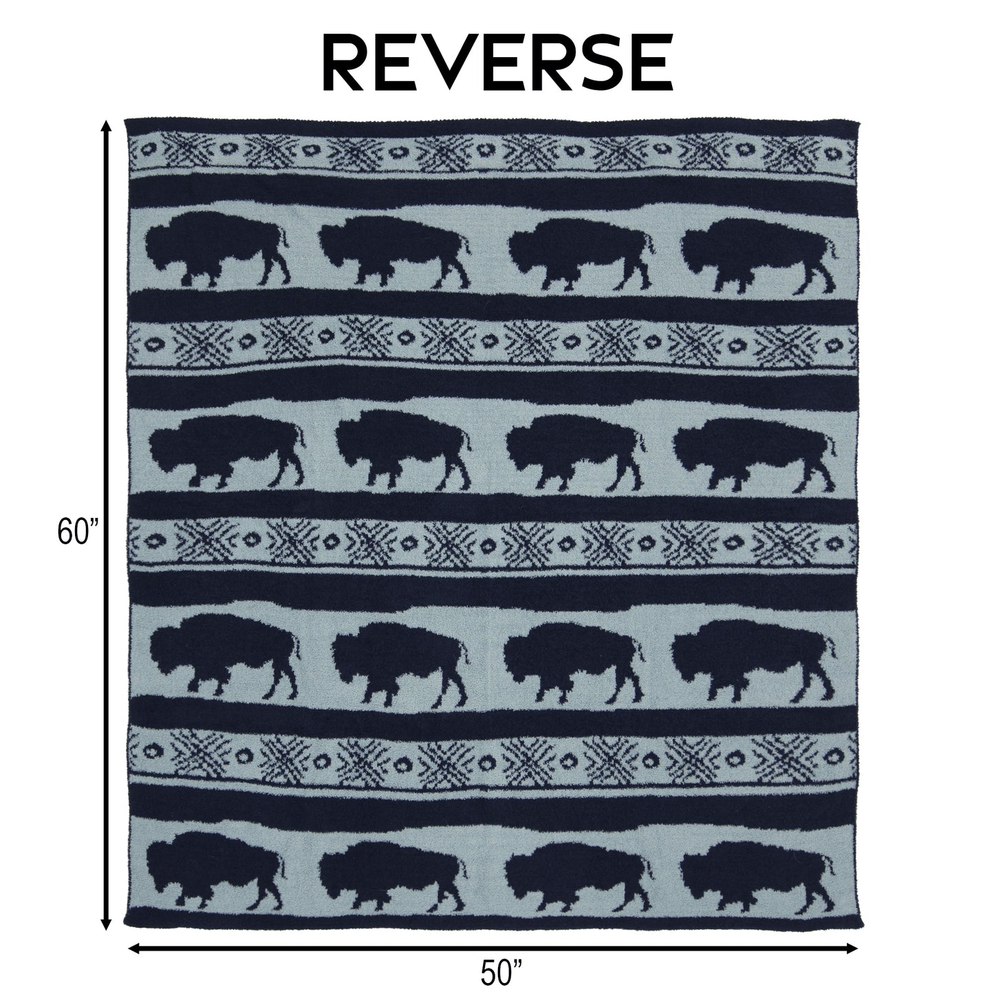 Wrangler Buffalo Blues Stretchy Throw Blanket