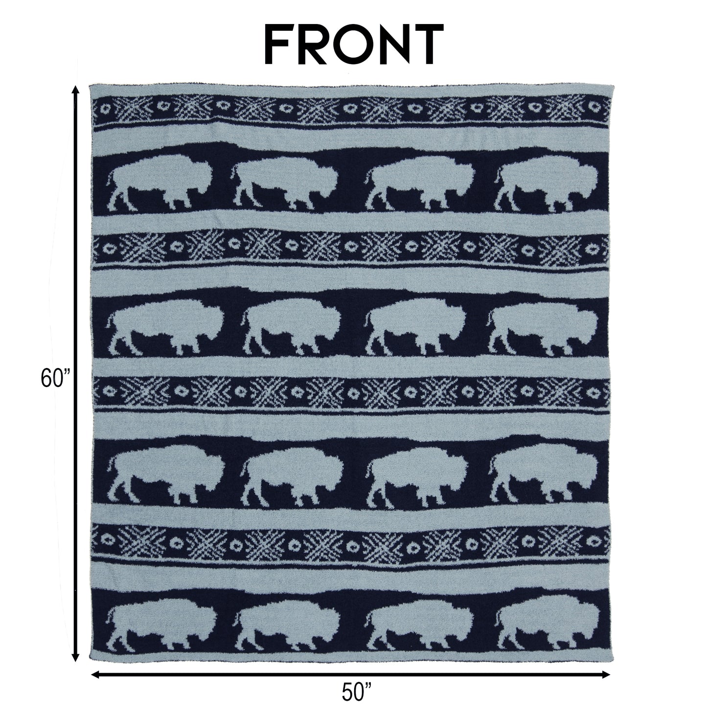 Wrangler Buffalo Blues Stretchy Throw Blanket