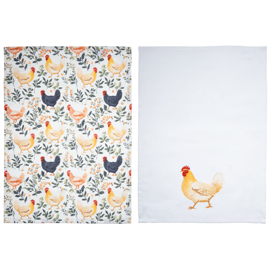 Wrangler® 2-Pack Chickens Tea Towels
