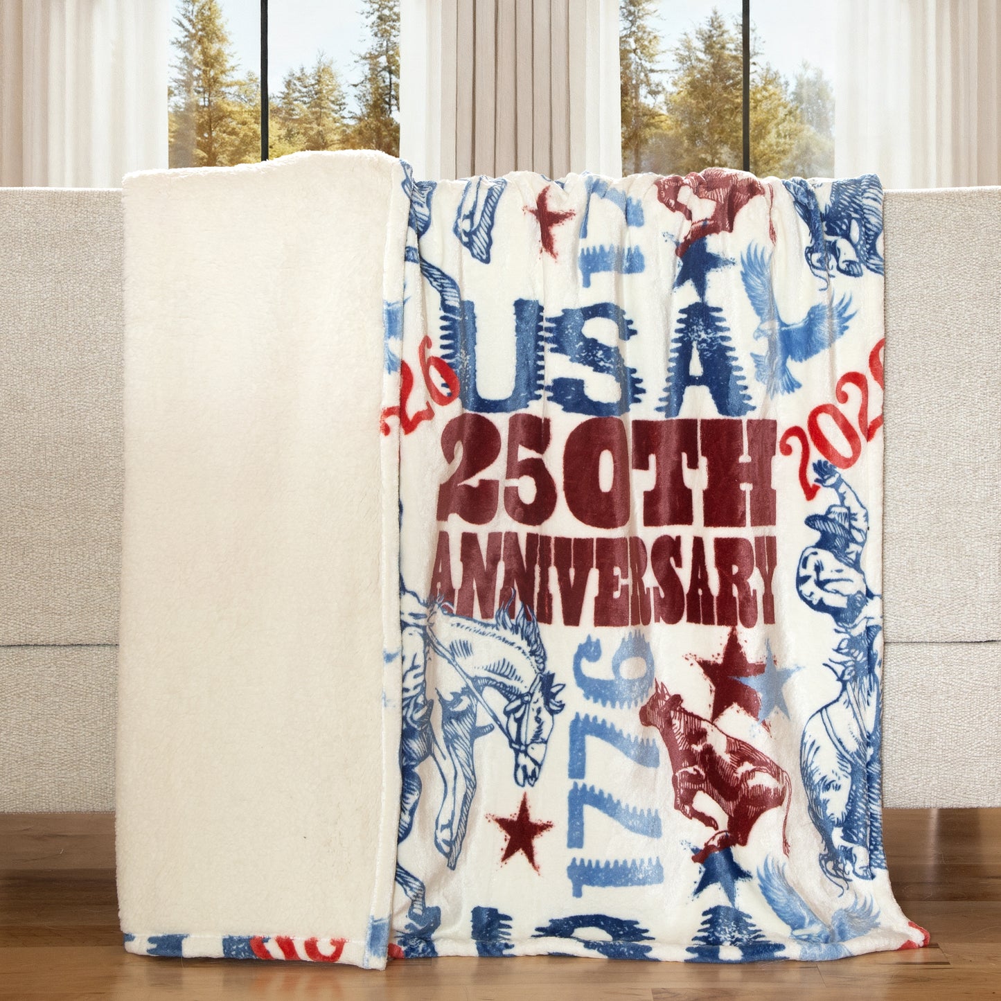 Wrangler® 250th Anniversary Plush Sherpa Throw