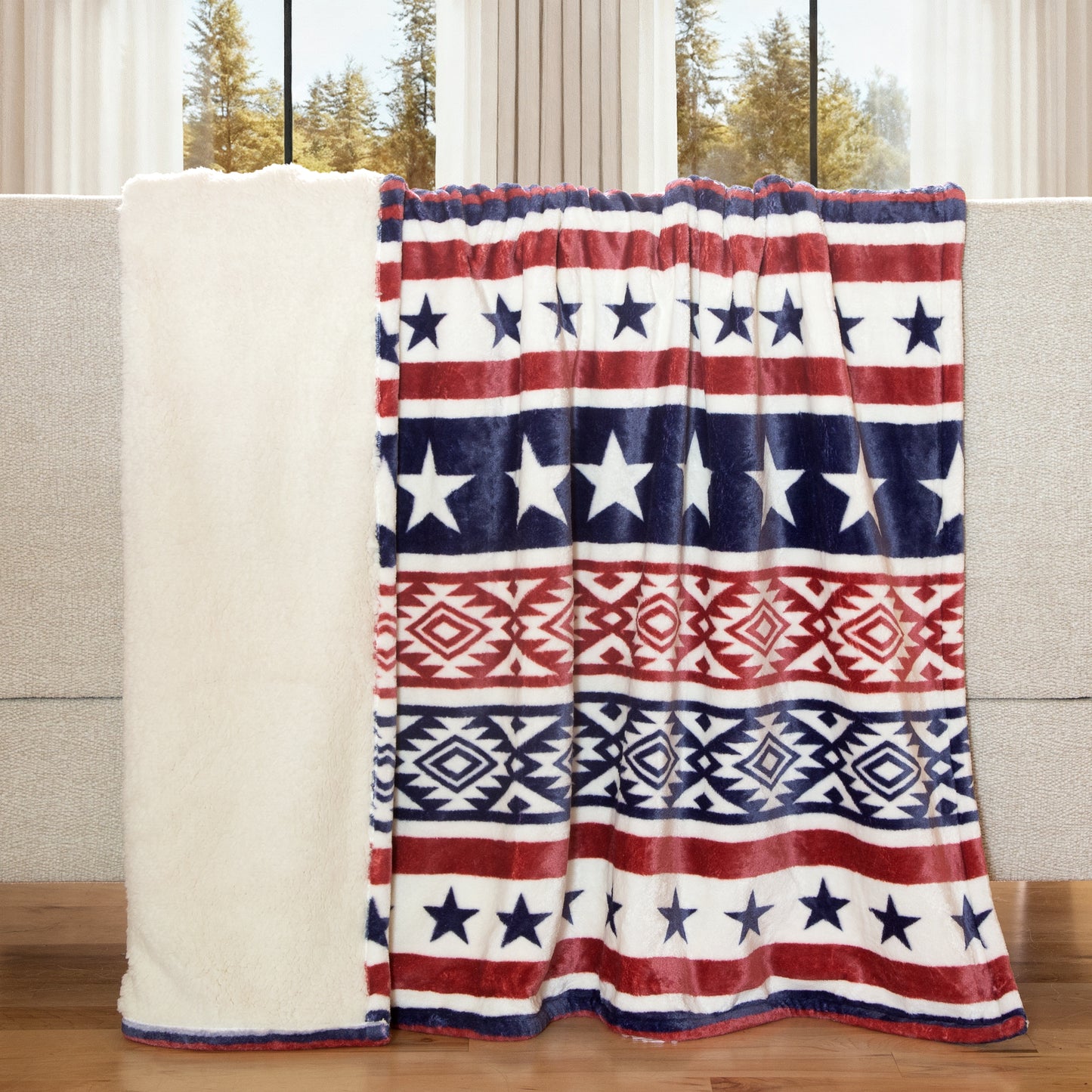 Wrangler® Western Sky Plush Sherpa Throw