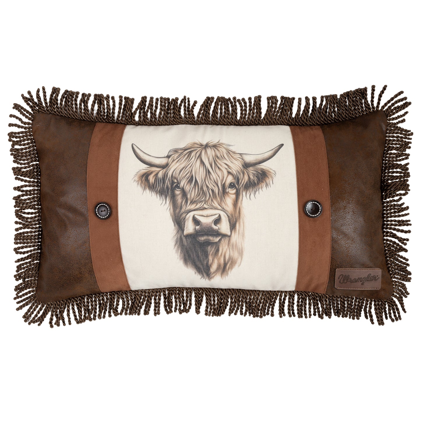Wrangler® Highland Cow Ranch Pillow